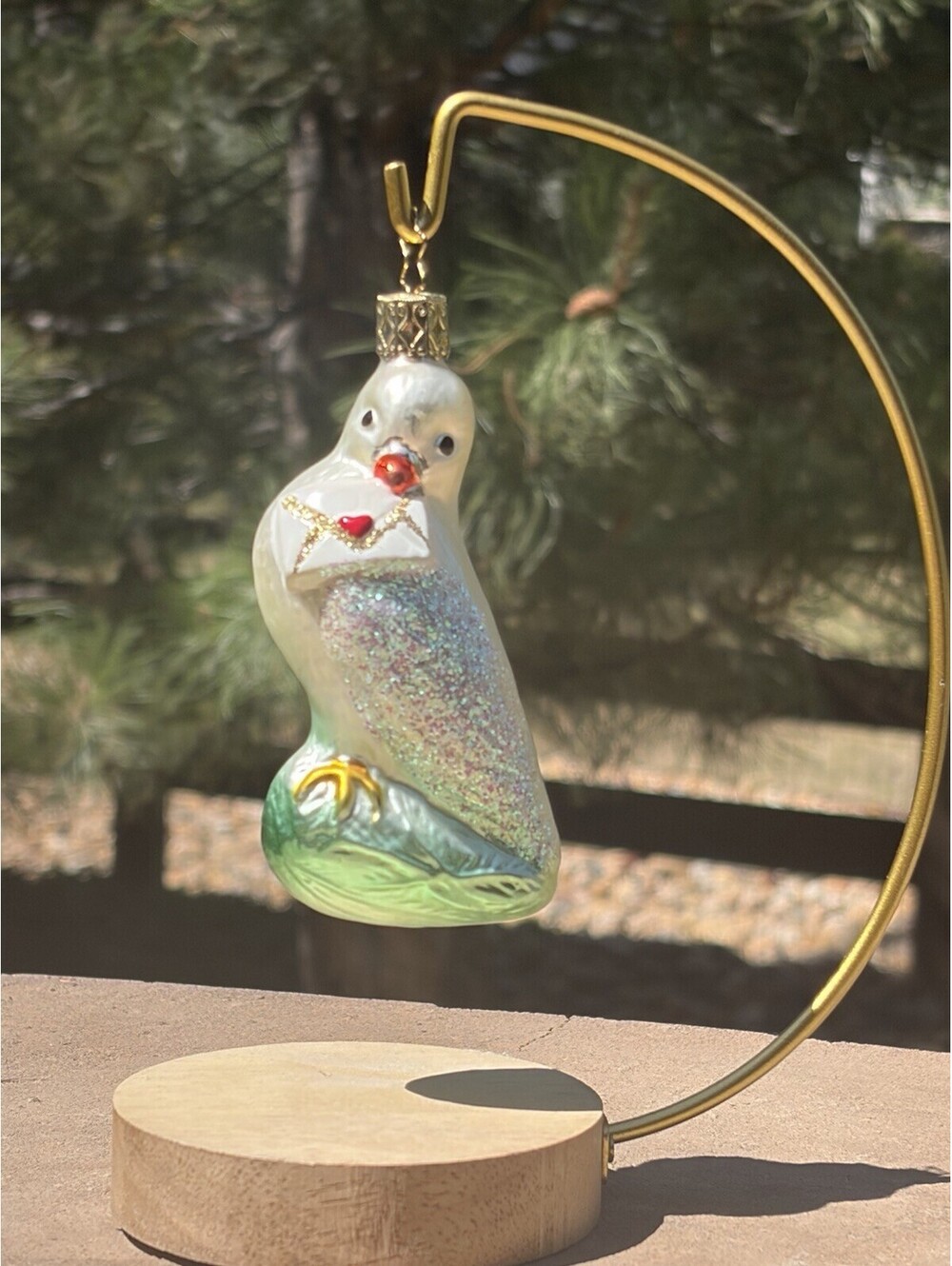Old World Christmas-Inge Glas White Dove 4.5” Excellent